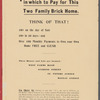 Auction Sale of thirty (30) Two Family Houses, each house to be sold separately[...]Also 32 vacant lots adjoining the houses