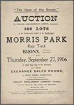 "The Gem of the Bronx." at Auction by McVickar-Gaillard Realty Company, Auctioneers. 360 Lots in the Northwestern Section of the World-famous Morris Park Race Track, 