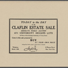 To-Day is the Day of the Claflin Estate Sale. Absolute Public Auction, 471 University Heights Lots.