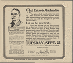To-Day is the Day of the Claflin Estate Sale. Absolute Public Auction, 471 University Heights Lots.