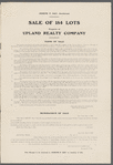 Absolute Sale at Public Auction by order of the Upland Realty Company