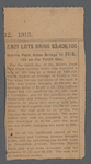 Auction Sale of Morris Park Race Trac, Bronx Borough, New York City. Consisting of 3019 Lots, Several Dwellings and other Buildings under Approval of the Supreme Court by agreement with the Banking Department of the State of New York, Liquidators of the Carnegie Trust Co. and the North Bank of NY