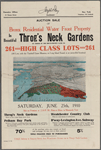 Auction Sale of Bronx Residential Water Front Property in beautiful Throg's Neck Gardens by order of the Bruce-Brown Land Co. 261 High Class Lots (40 Lots, with the Turnbull Estate Mansion, on Long Island Sound, in an unexcelled location.)