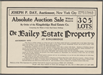 Absolute Sale without reserve By Order of the Kingsbridge Real Estate Co. comprising the Whole of their Real Estate Holdings. The Bailey Estate Property at Kingsbridge.. 305 Lots. [Catalog No. 522]