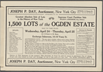Ogden Estate, Partition Sale. 1100 (1500?) Lots. Borough of the Bronx, New York City.