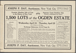 Ogden Estate, Partition Sale. 1100 (1500?) Lots. Borough of the Bronx, New York City.