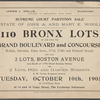 Supreme Court Partition Sale. Estate of John A. and Mary E. Woolf. 110 Bronx Lots on and Near the Grand Boulevard and Concourse [Title only]