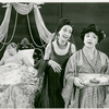 Paul Roebling, Mildred Dunnock, and Hermione Baddeley in the stage production The Milk Train Doesn't Stop Here Anymore.