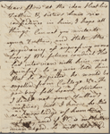 [Peabody, Elizabeth Palmer,] mother, ALS to SAPH. [1828?]