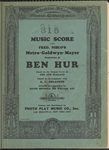 Music score for Fred Niblo's Metro-Goldwyn-Mayer production of Ben Hur