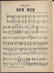 Music score for Fred Niblo's Metro-Goldwyn-Mayer production of Ben Hur