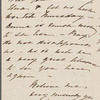 Bright, Mrs Elizabeth, ALS, to SAPH. Thursday [n.d.]. 