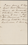 Bright, Mrs Elizabeth, ALS, to SAPH. Thursday [n.d.]. 