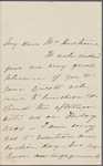Bright, Mrs Elizabeth, ALS, to SAPH. Friday [n.d.]. 
