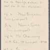 Bright, Mrs Elizabeth, ALS, to SAPH. Friday [n.d.]. 
