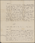 Bright, H[enry] A., ALS, to Julian Hawthorne. Oct. 26, 1883. With a leaf of the holograph notes relating to Nathaniel Hawthorne, which Bright enclosed for Julian Hawthorne's projected life of his father.