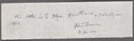 [Bright, Henry A.], AL, to SAPH. Mar. 29, [1867?]. [Previously, Nathaniel Hawthorne recipient]