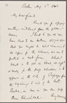 Fields, J. T., ALS, to SAPH.  Aug. 2, 1866.