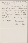 Fields, J. T., ALS, to SAPH.  Sep. 17, 1866.