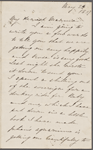 Hawthorne, Una, ALS to SAPH. May 24, 1857.