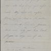 Peabody, [Elizabeth Palmer], mother, ALS to. In second part of ALS from from Una Hawthorne to EPP, her grandmother. [Dec. 1851 - May 1852].