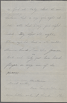 Peabody, [Elizabeth Palmer], mother, ALS to. In second part of ALS from from Una Hawthorne to EPP, her grandmother. [Dec. 1851 - May 1852].