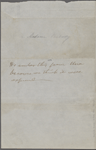 Peabody, [Elizabeth Palmer], mother, ALS to. In second part of ALS from from Una Hawthorne to EPP, her grandmother. [Dec. 1851 - May 1852].