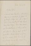 Hillard, George S., ALS to SAPH. Sep. 20, 1866.