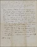 [Peabody, Elizabeth Palmer, sister], AL (incomplete) to SAPH, with ALS by NP. [Apr. 6, 1851].