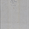 [Peabody,] Elizabeth [Palmer, sister], ALS (incomplete) to SAPH. [Jan. 11, 1853].