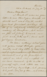 Peabody, Nathaniel Cranch, ALS to Julian Hawthorne, nephew. Jul. 14, 1877.