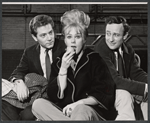 George Segal, Tammy Grimes and Edward Woodward in rehearsal for the stage production Rattle of a Simple Man