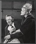 Edward Woodward and Tammy Grimes in rehearsal for the stage production Rattle of a Simple Man