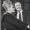 Tammy Grimes and Edward Woodward in rehearsal for the stage production Rattle of a Simple Man