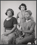 Claudia McNeil, Ruby Dee, and unidentified in studio portrait from the original 1959 Broadway production of A Raisin in the Sun