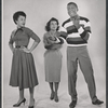 Diana Sands, Ruby Dee and Sidney Poitier in studio portrait from the original 1959 Broadway production of A Raisin in the Sun