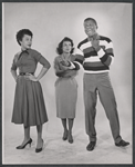Diana Sands, Ruby Dee and Sidney Poitier in studio portrait for the original 1959 Broadway production of A Raisin in the Sun