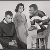 Studio portrait of Lonne Elder III, Ruby Dee and Sidney Poitier from the original 1959 Broadway production of A Raisin in the Sun