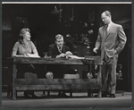 Dody Goodman, John McMartin and Eddie Mayehoff in the stage production A Rainy Day in Newark