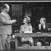 Eddie Mayehoff, Dody Goodman and John McMartin in the stage production A Rainy Day in Newark