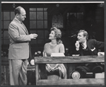 Eddie Mayehoff, Dody Goodman and John McMartin in the stage production A Rainy Day in Newark