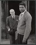 John Fiedler and Ossie Davis in the stage production A Raisin in the Sun