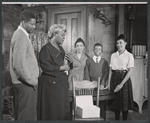 Ossie Davis, Frances Williams, Ruby Dee, Charles Richardson and Diana Sands in the stage production A Raisin in the Sun