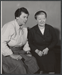 Pat Nye and Nydia Westman in rehearsal for the stage production Rape of the Belt