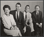 Harriet Parsons, Charles Hollerth Jr. and unidentified others in rehearsal for the stage production Rape of the Belt