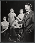 Boni Enten, Carrie Nye, Remak Ramsay, Jane Connell and Edmond Genest in the stage production The Real Inspector Hound