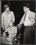 Remak Ramsay, Jane Connell and Edmond Genest in the stage production The Real Inspector Hound