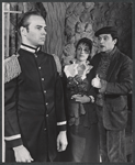 Brad Sullivan, Marguerite Lenert and Raymond Allen in the stage production Red Roses for Me