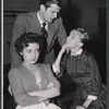 Christina Gillespie, John Merivale and Anna Massey in rehearsal for the stage production The Reluctant Debutante