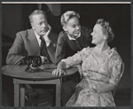 Wilfrid Hyde-White, Anna Massey and Adrianne Allen in rehearsal for the stage production The Reluctant Debutante